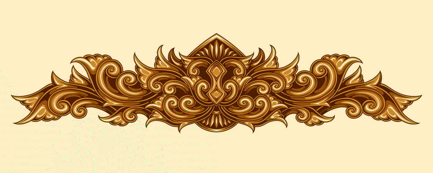 Classic style frame design with exquisite engraving and luxury vector