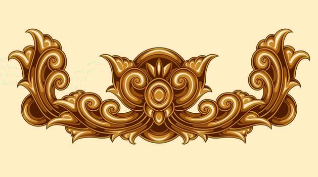 Classic vintage ornament frame vector