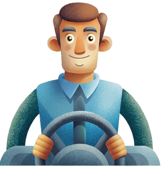 cartoon driver man png