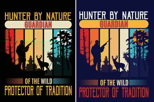 Hunter by nature vector