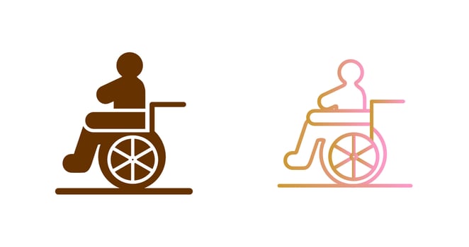 Wheelchair Icon Design vector