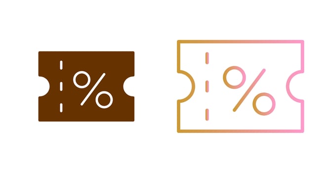 Coupon Icon Design vector