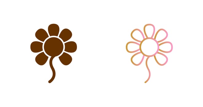 Small flowers Icon Design vector