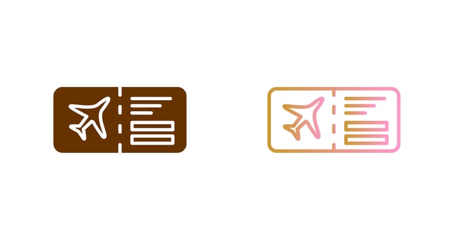 Plane Tickets Icon Design vector