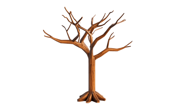 Walnut Hall Tree On Transparent Background png