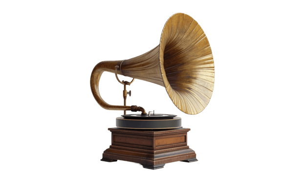 Classic Gramophone Horn On Transparent Background png