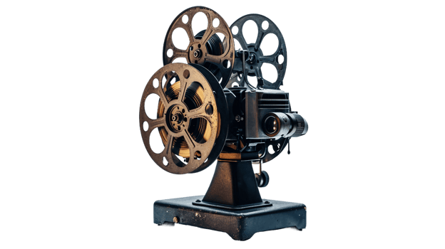 Retro Film Projector On Transparent Background png