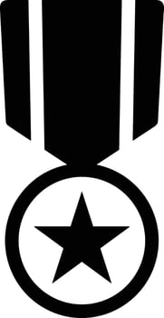 Star icon symbol image for rangking or rating reward vector