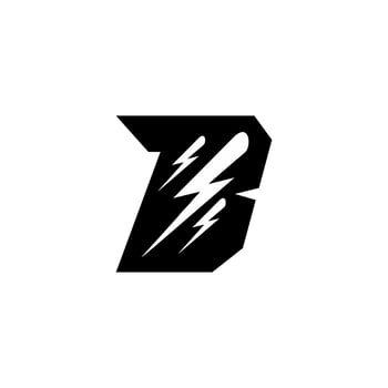 letter B storm power logo design vector