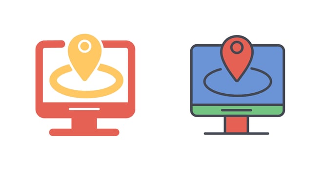 Tracking Services Icon Design vector