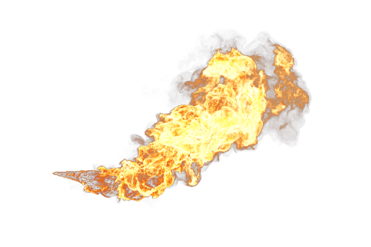 Oil fire leaks on transparency background png