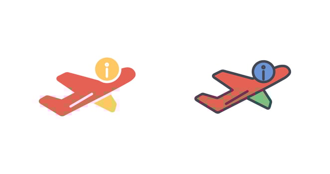 Flight Information Icon Design vector