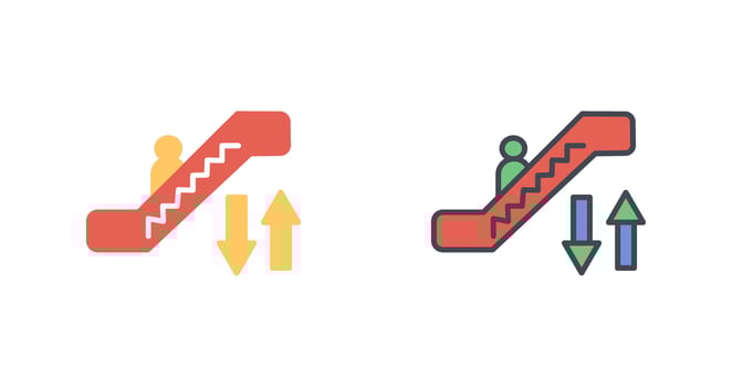 Escalator Icon Design vector