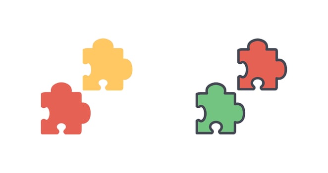 Puzzle Icon Design vector