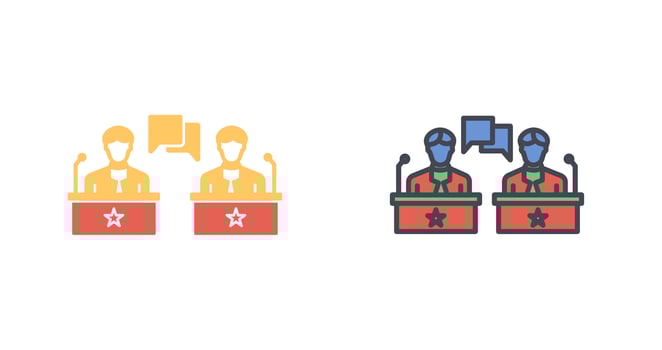 Debate Icon Design vector