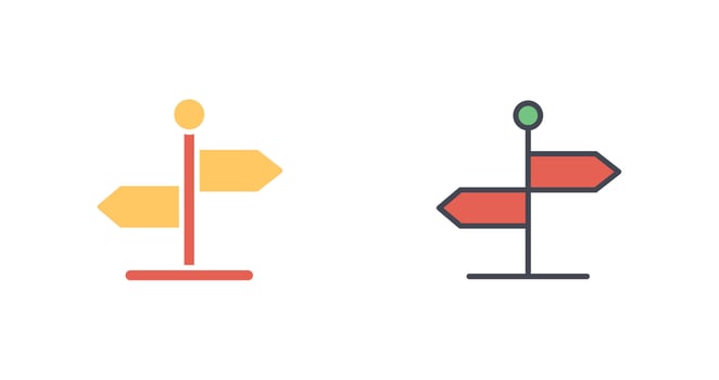 Direction Icon Design vector