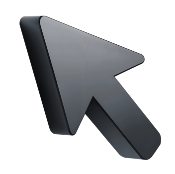 3d computer mouse cursor. arrow icon. png