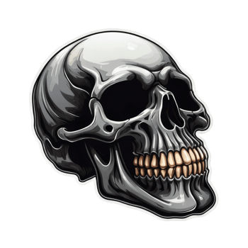 Skull head illustration png