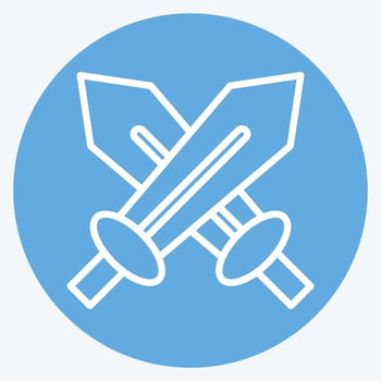 Icon PVP. related to Online Game symbol. blue eyes style. simple design illustration vector