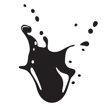 Black and white blot vector