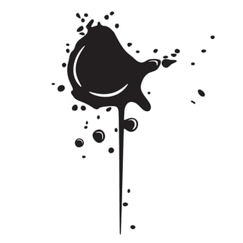 Black and white blot. vector