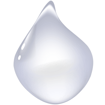 Transparent drops of water, gel or glycerin. png