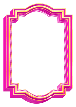 rectangle shape frame border with curve wave png