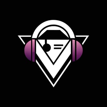 Logo in white and purple colors displayed against a black background, A hip underground nightclub known for its minimalist branding and cutting-edge DJ sets vector