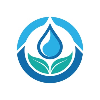 Minimalist logo design in blue and green colors featuring a water droplet symbol for a charity dedicated to water conservation, Generate a minimalist symbol for a gourmet food delivery service vector