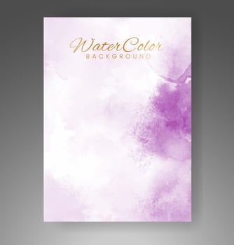 Cover template with watercolor background. Design for your cover, date, postcard, banner, logo. vector