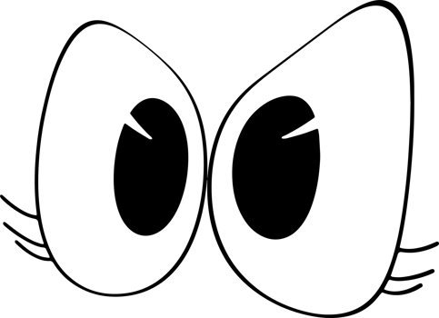 The eye cartoon vintage image for decor your concept. png