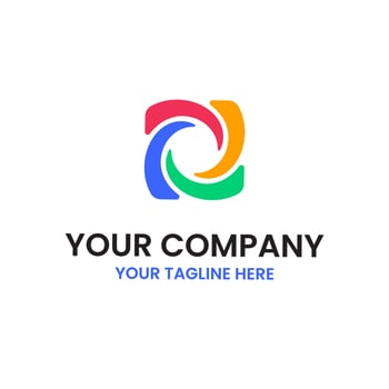 Spiral Swirl Twist Connect Colorful Logo vector