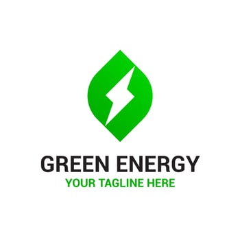 Leaf Green Environment Energy Power Logo vector