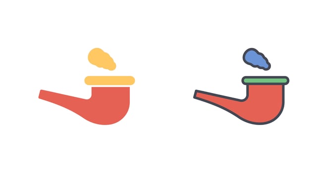 Smoke Pipe Icon Design vector