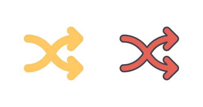 Arrow Crossing Icon Design vector