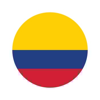 National flag of Colombia. Colombia Flag. Colombia Round flag. vector