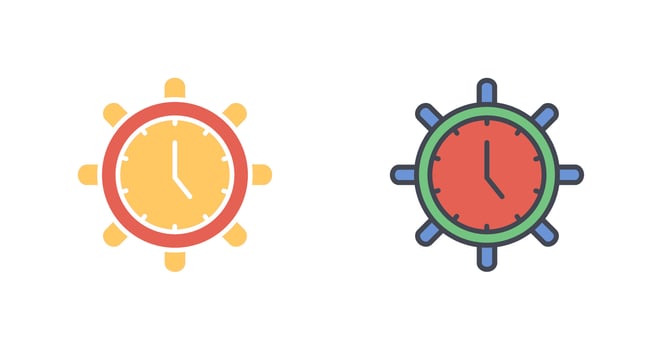 Time Settings Icon Design vector