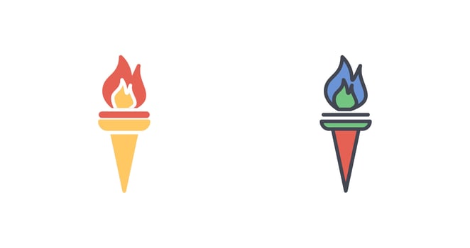 Museum Torch Icon Design vector