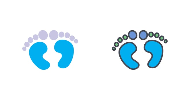 Feet Icon Design vector