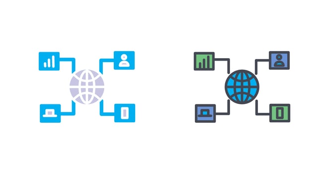 Online Marketing Icon Design vector