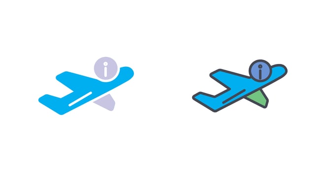 Flight Information Icon Design vector