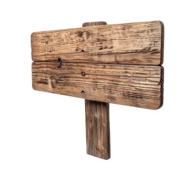 wooden sign board isolated png