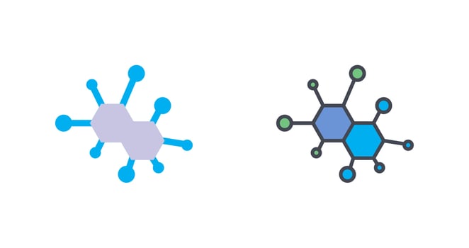 Molecule Icon Design vector