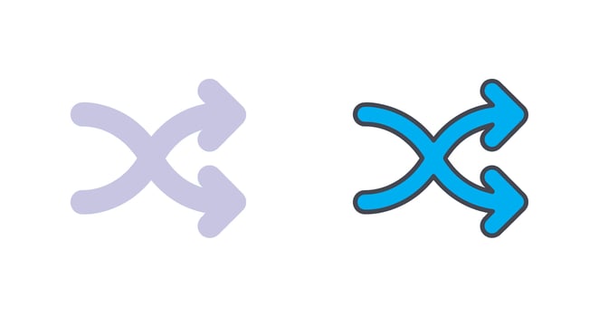 Arrow Crossing Icon Design vector