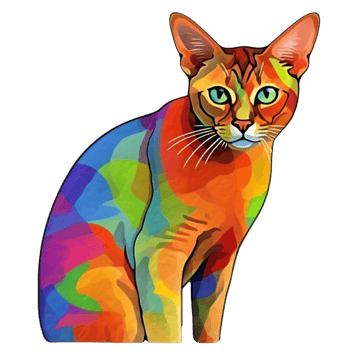 happy Abyssinian Cat png