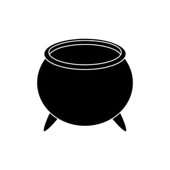 Cauldron icon. Boiler illustration sign. Pot symbol. Caldron logo. vector