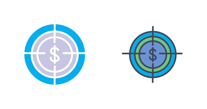Economic Target Icon Design vector