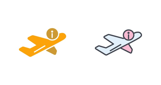 Flight Information Icon Design vector