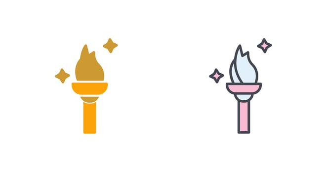 Torch Icon Design vector