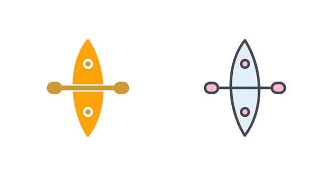 Kayak Icon Design vector